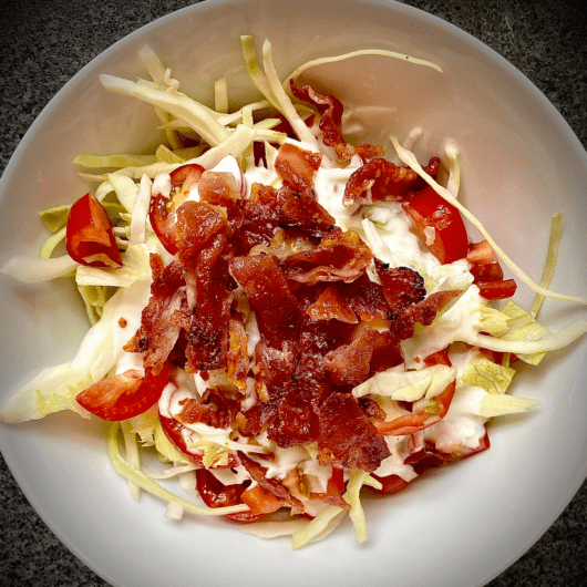 CRUNCHY SALAD with CRISPY BACON