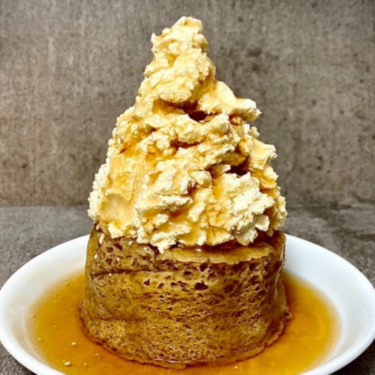 SALTED CARAMEL CREAM MUG CAKE